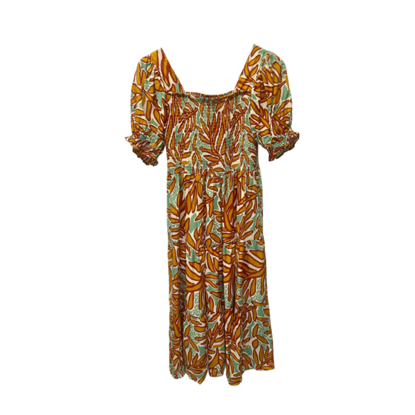 Teal and Orange Elasticated Dress