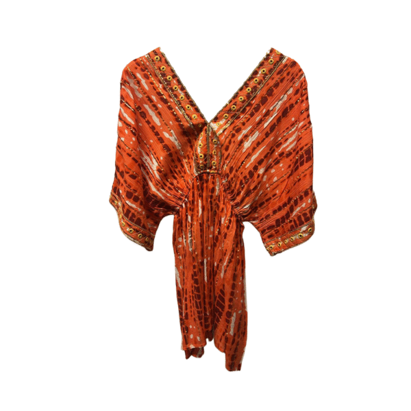 Orange Beaded Kaftan