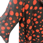 Red and black top details