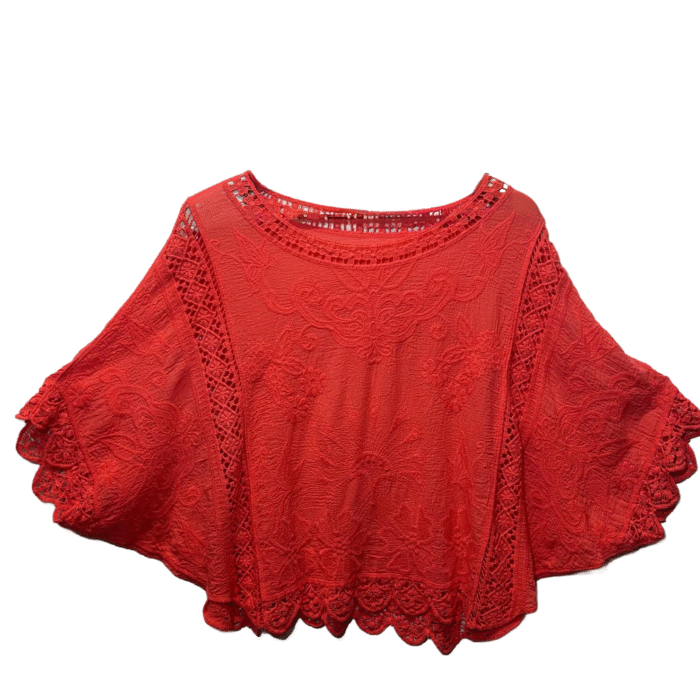 Red detailed top