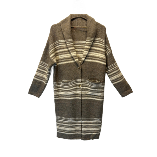 Longline Striped Coat
