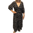 Black floral dress model-new size