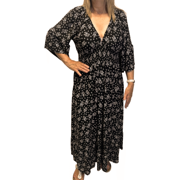 Black Floral Maxi Dress