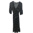 Black floral dress- new size
