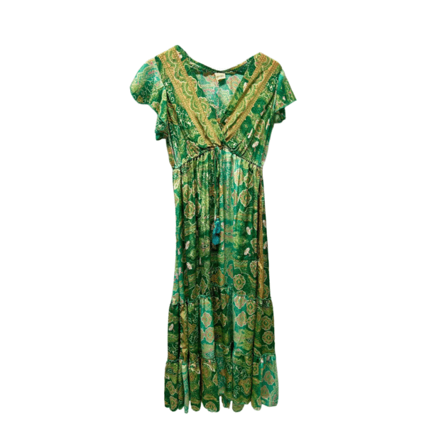 Green Boho Maxi Dress