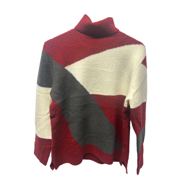 Abstract Turtleneck Jumper