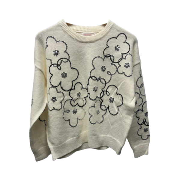 Sequinned Flower Jumper