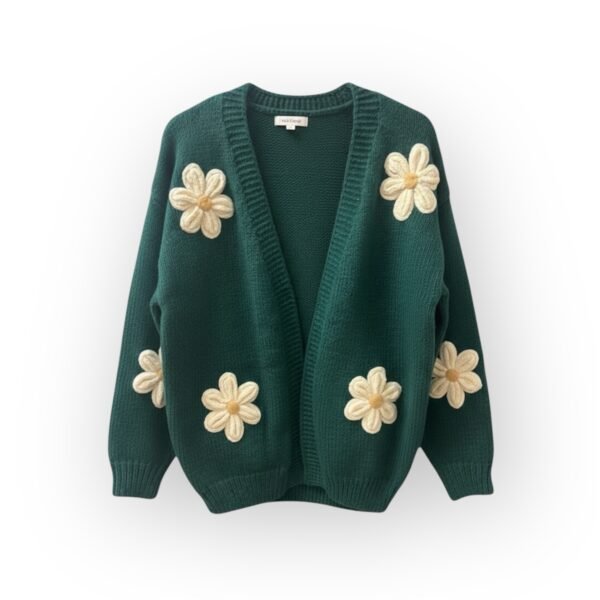Green Flower Cardigan