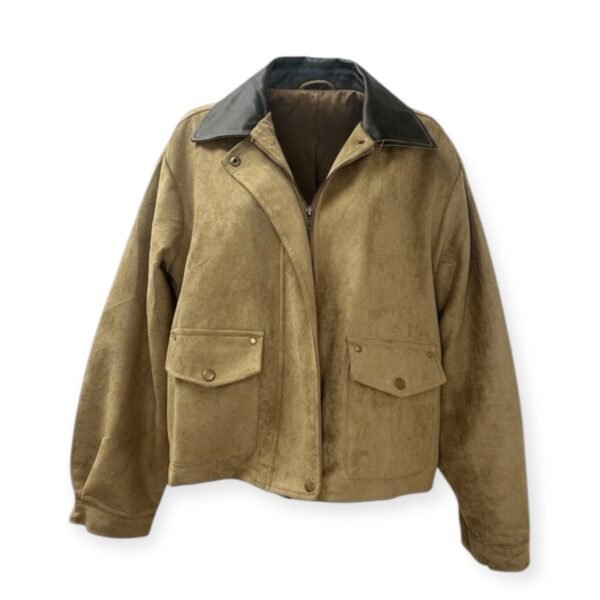 Suede-Effect Zip Jacket