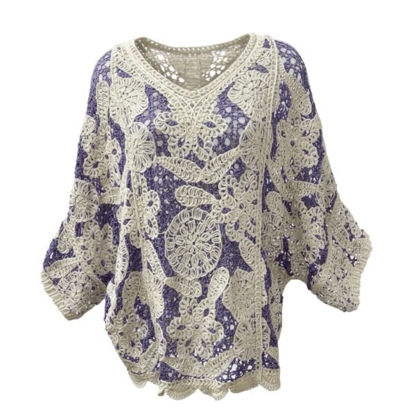Lilac Crochet Lace Boho Top