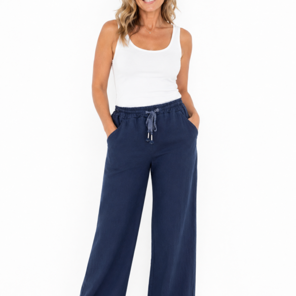 Magic trousers straight leg navy