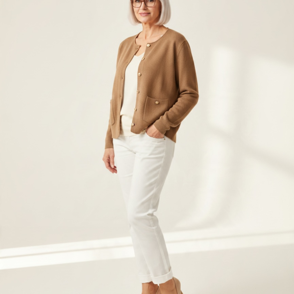 Gold Button front cardigan